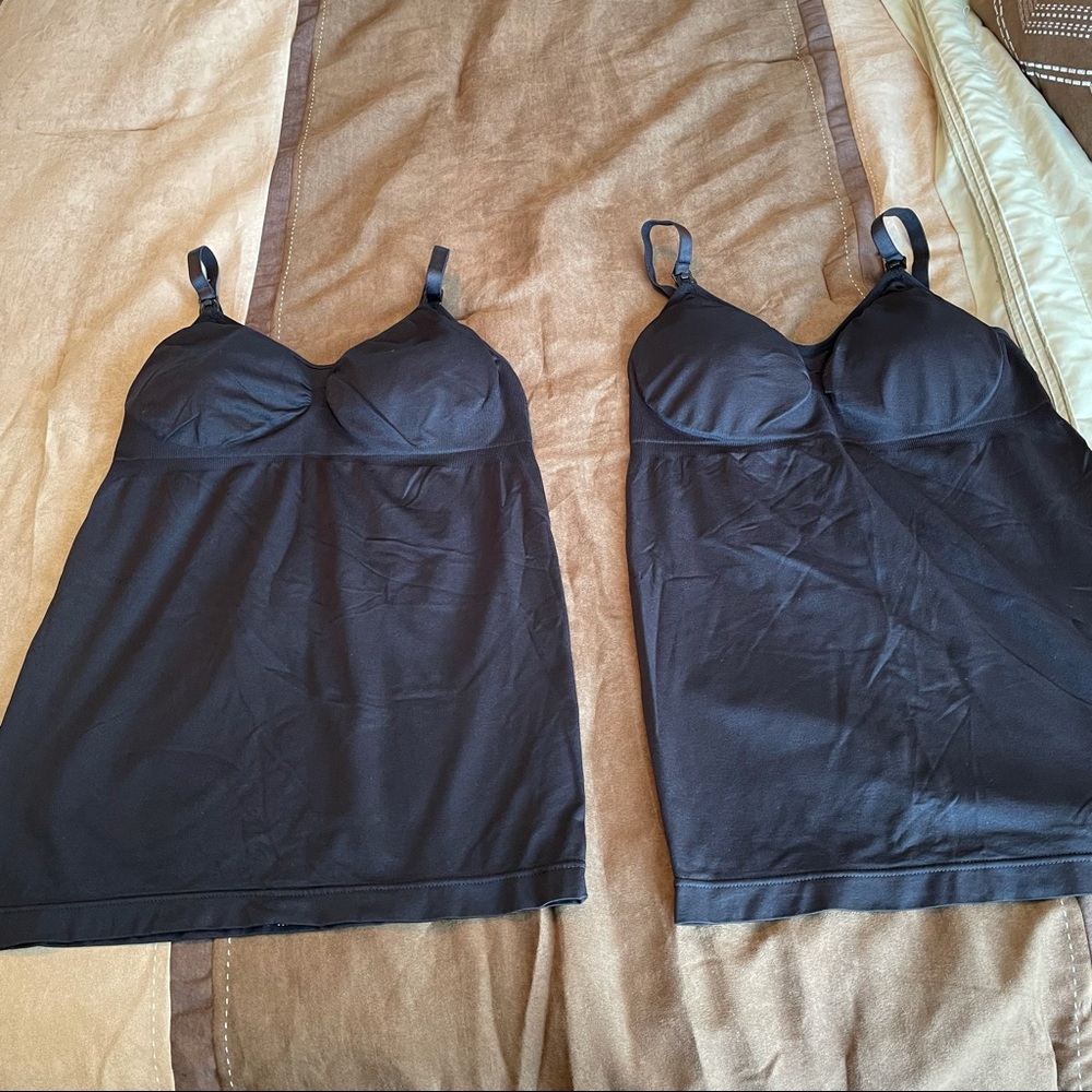 MATERNITY breast feeding tanks size L